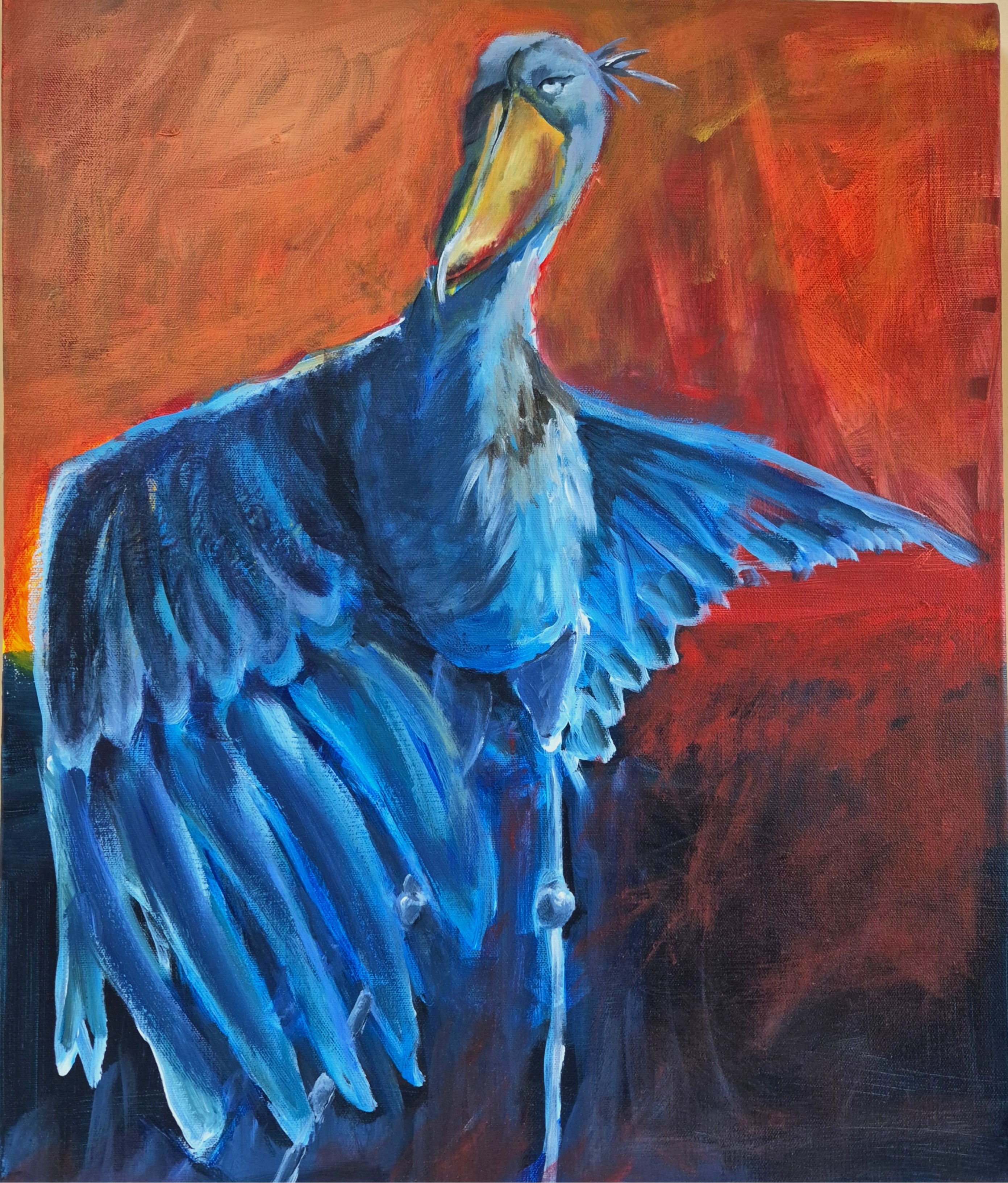 Oiseau au regard coquin L46 x H55